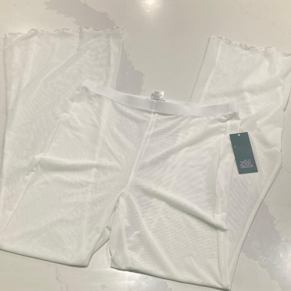 White Sheer Pants